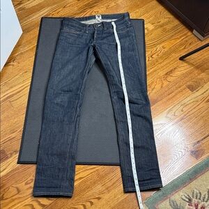Tellason Dark Blue Slim Jeans. White cone denim.  Selvedge.  Size 28